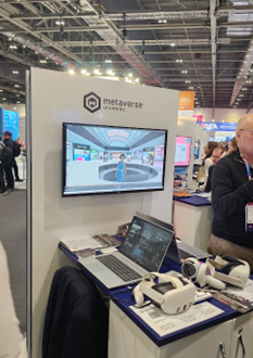 Image KWPOn the UK Government booth demonstration of the latest education applications from Metaverse Learning