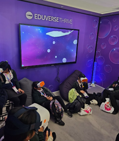 Image KWPStudents attending BETT’26 get a chance to experience the sensory ‘EduverseThrive’ environment